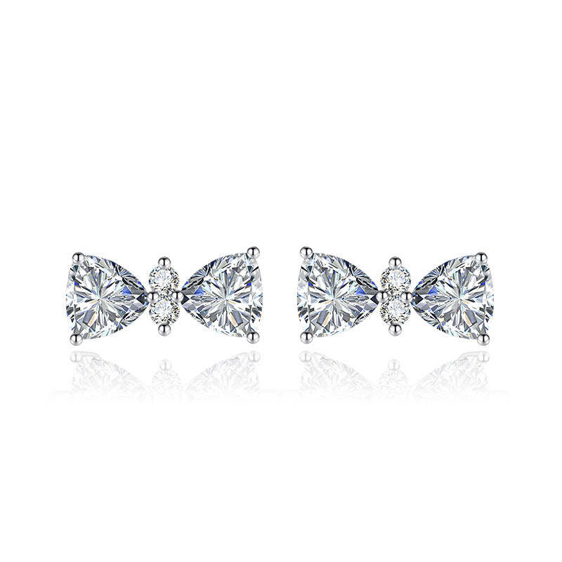 Bow Pink - Red - Green Trendy Timeless Pear Cut Moissanite Diamond Ele