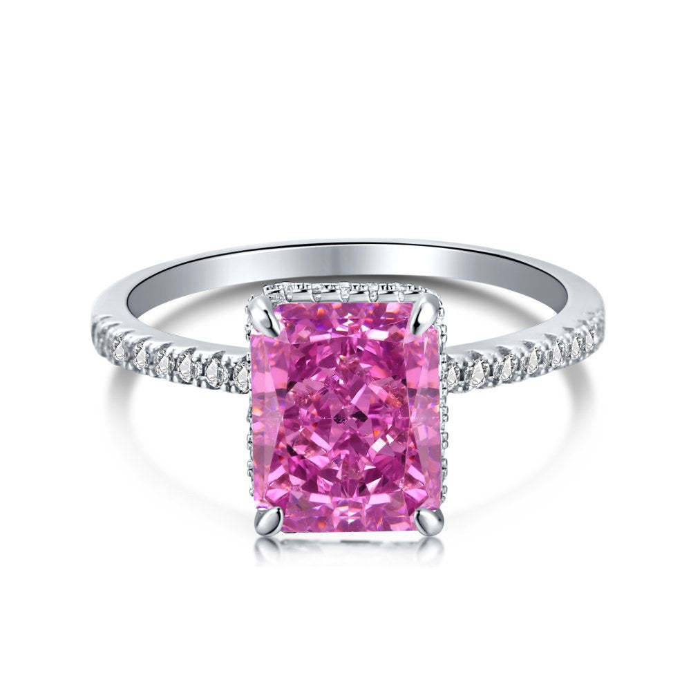Moissanite Jewelry 18k White Gold Plated Moissanite Ring-Mix MIx Style