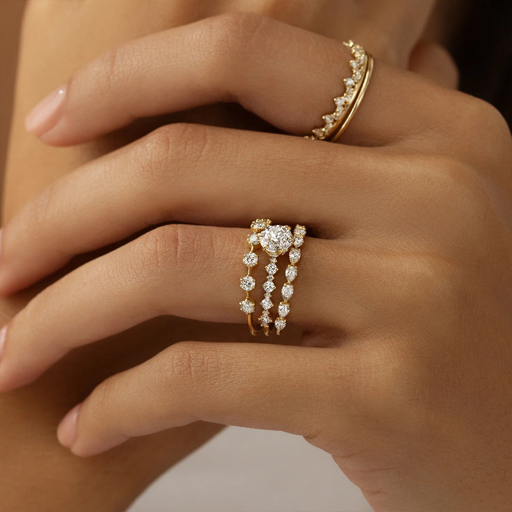 S925 Sterling Silver Luxury Square Moissanite Diamond Ring | Mix Mix Style-Mix MIx Style
