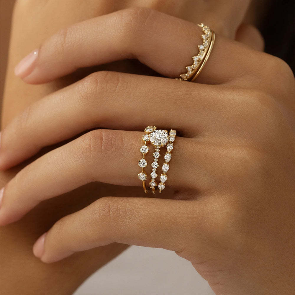 S925 Sterling Silver Luxury Square Moissanite Diamond Ring | Mix Mix Style-Mix MIx Style