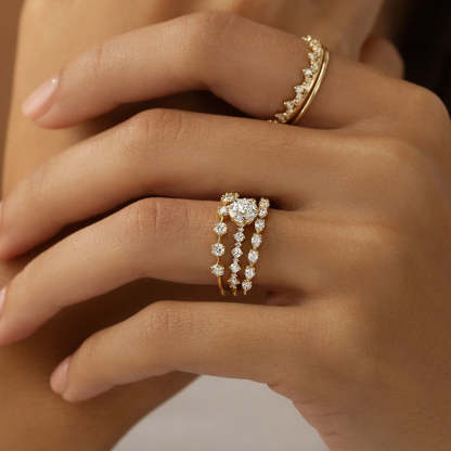 S925 Sterling Silver Luxury Square Moissanite Diamond Ring | Mix Mix Style-Mix MIx Style