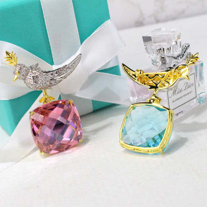 2021 autumn and winter new cross-border fashion bird brooch micro-embedded gold-plated lovebird coat pin accessories for men and women-Mix MIx Style