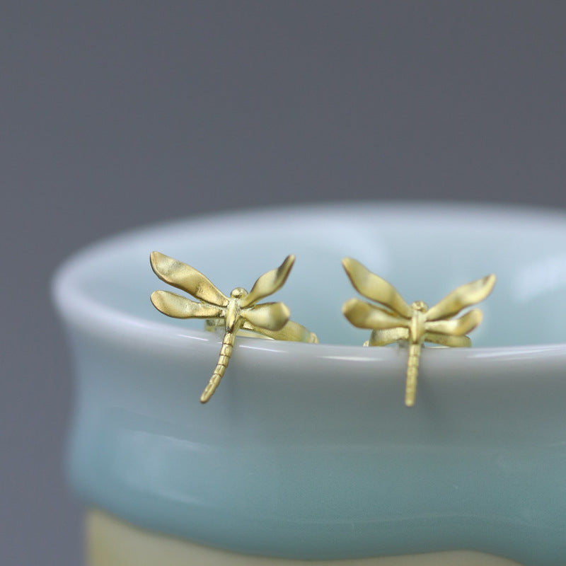 Looking for original design S925 sterling silver mini pierced, beautiful and fresh dragonfly ear bone clip earrings-Mix MIx Style