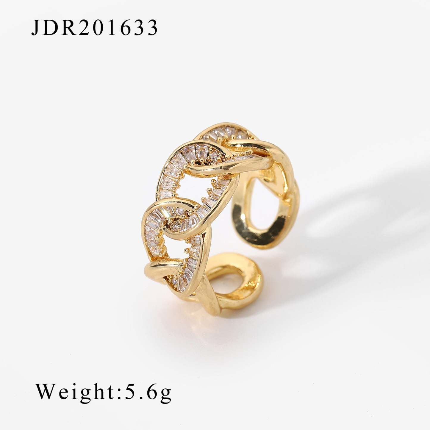 18k Gold Plated High-End Moissanites Opening Ring | Mix Mix Style [Hot Seller]-Mix MIx Style