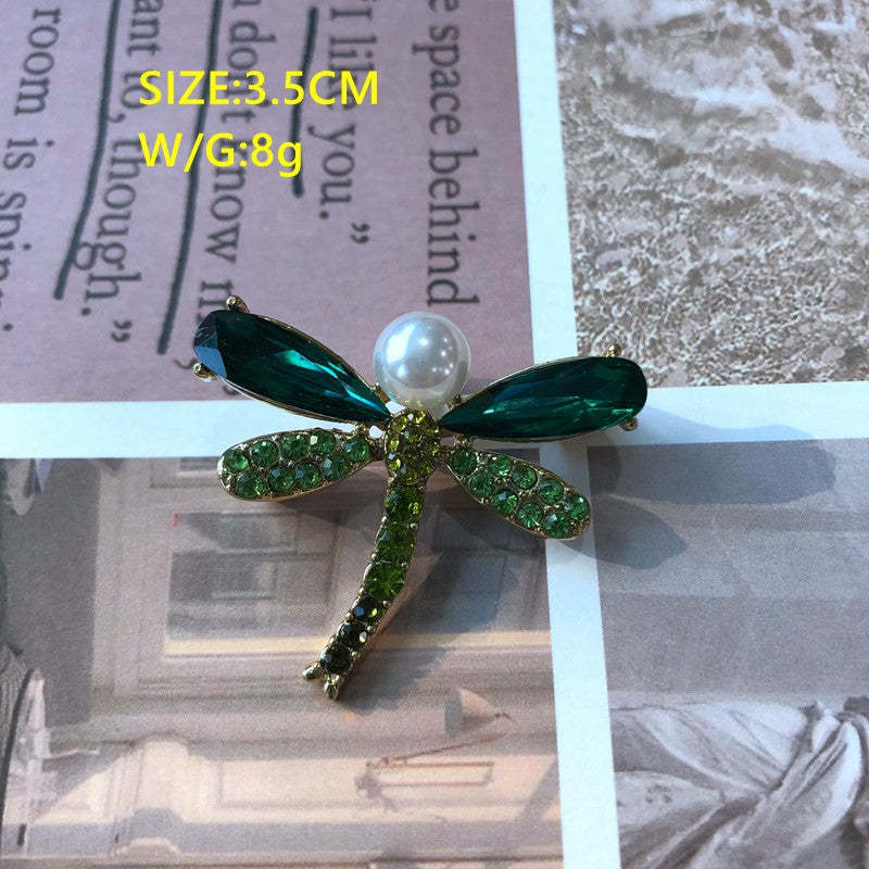 Cute colorful  diamond pearl elegant  glaze pin brooch bird, cat, elephant, dragonfly | Mix Mix Style [Hot Seller]-Mix MIx Style
