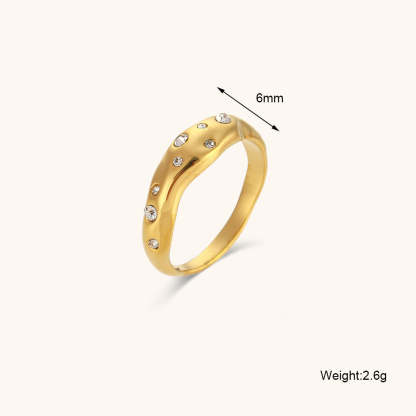 Antique Differents Styles Retro Thick White Diamonds Elegant Luxury 18k Vermeil Gold Plated Ring Jewelry | Mix Mix Style-Mix MIx Style