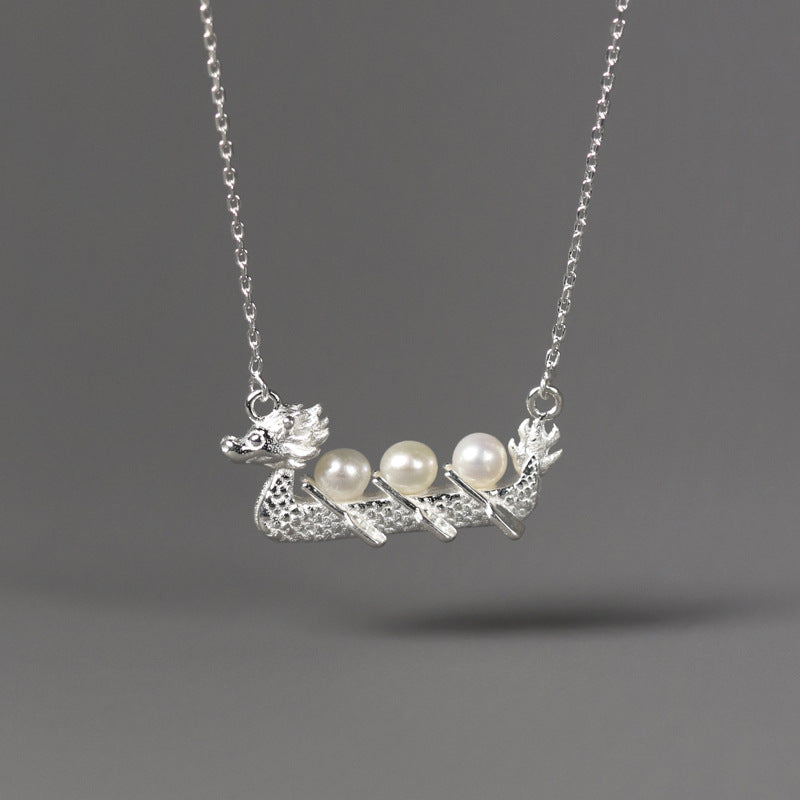 Vintage Golden Dragon Pendant Akoya Pearls Luxury 18k Gold Plated Necklace Jewelry | Mix Mix Style-Mix MIx Style