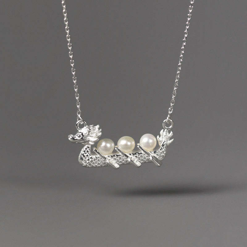 Vintage Golden Dragon Pendant Akoya Pearls Luxury 18k Gold Plated Necklace Jewelry | Mix Mix Style-Mix MIx Style