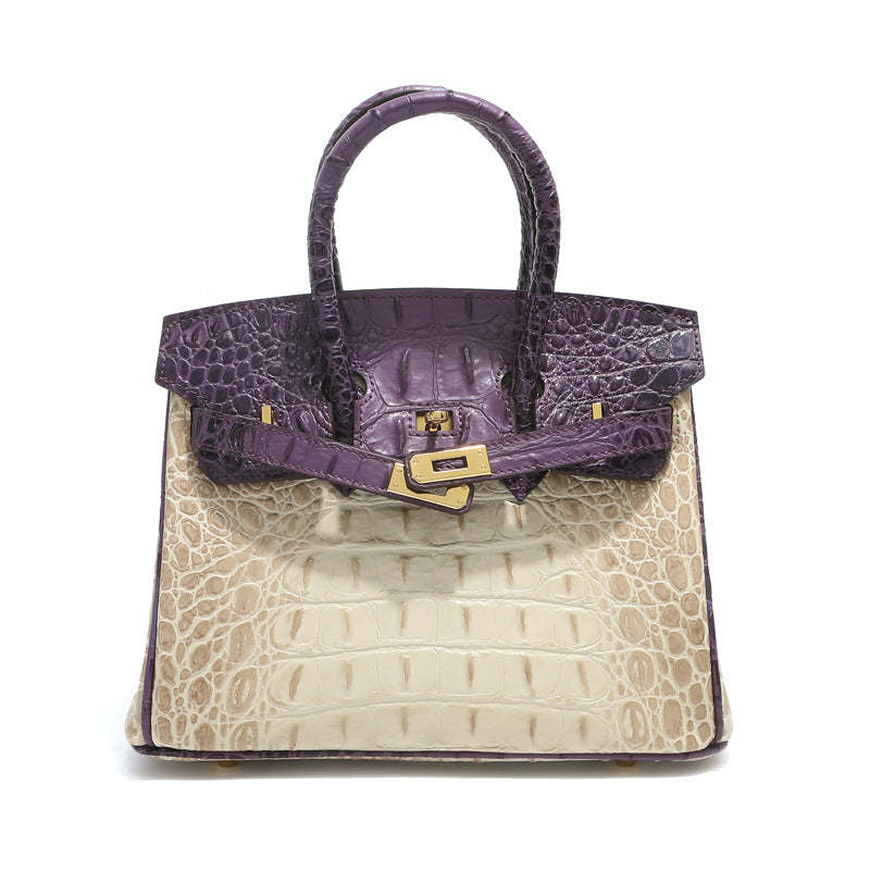Handbag Crocodile pattern platinum bag leather women's bag new trendy | Mix Mix Style [Hot Seller]-Mix MIx Style