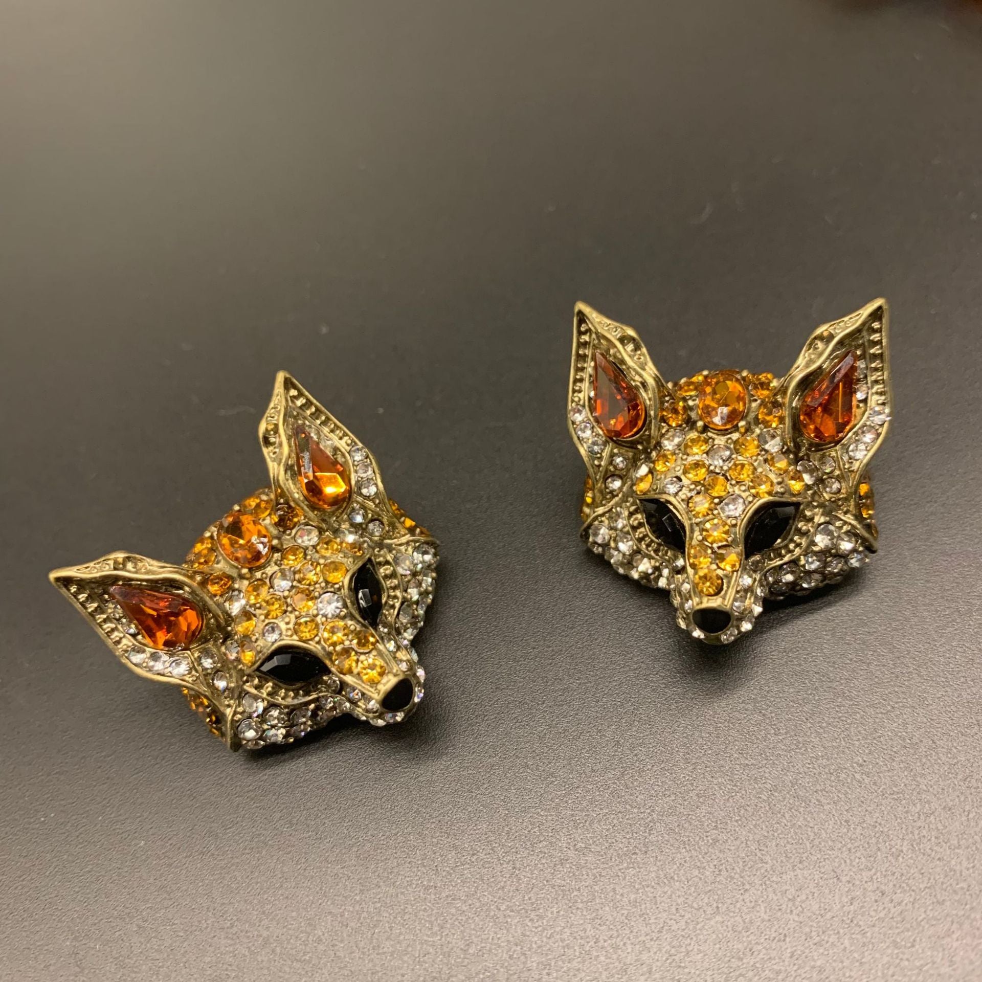 Glaze Necklace Fox-shaped Design Vintage Necklace Antique Jewelry Set | Mix Mix Style [Hot Seller]-Mix MIx Style