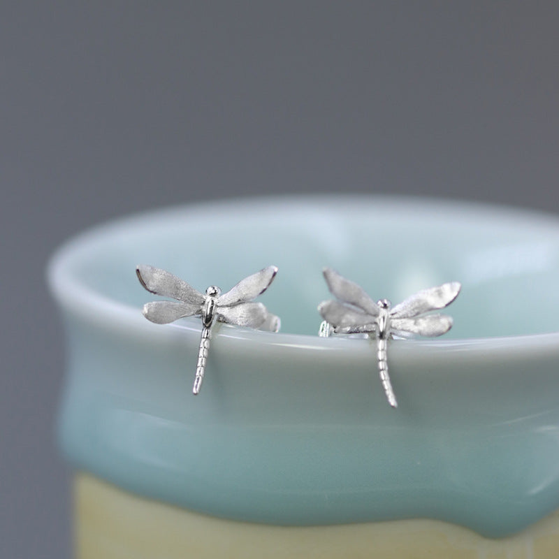 Looking for original design S925 sterling silver mini pierced, beautiful and fresh dragonfly ear bone clip earrings-Mix MIx Style