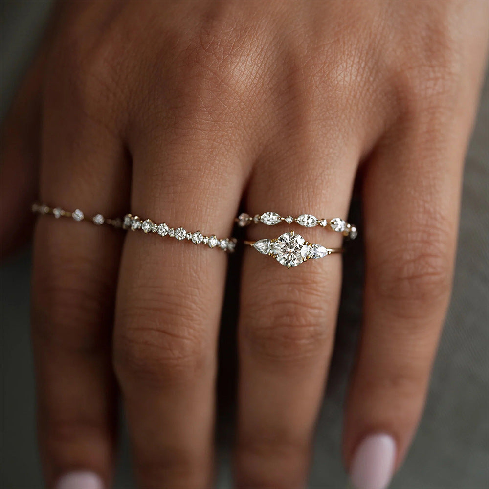 S925 Sterling Silver Luxury Square Moissanite Diamond Ring | Mix Mix Style-Mix MIx Style