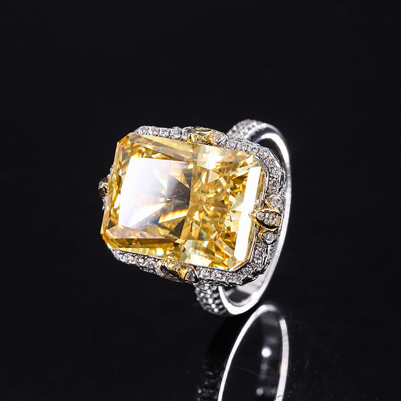 Moissanite Diamond Jewelry Classic Solitaire Ring 18K White Gold Engagement Ring Mix Mix Style [Hot Seller]-Mix MIx Style