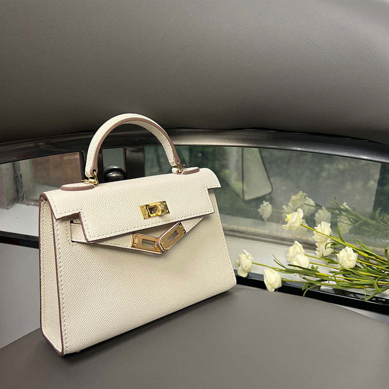 The second generation of Kelly bag women's mini leather bag  handbag high-quality messenger bag | Mix Mix Style [Hot Seller]-Mix MIx Style