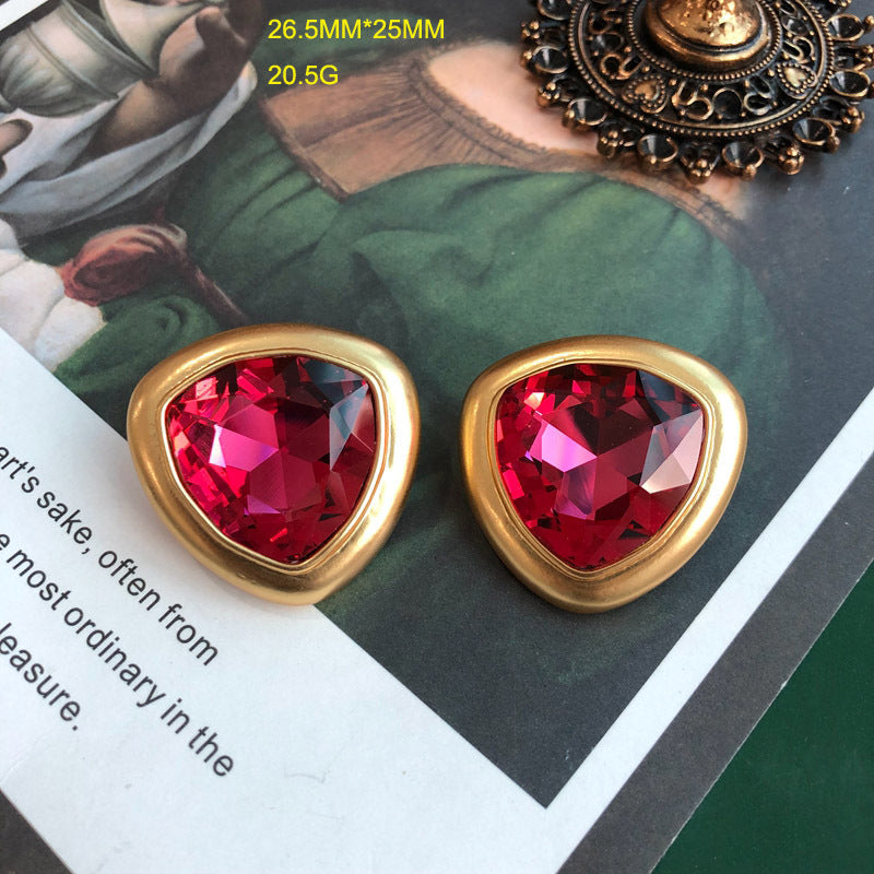 Minimalist Vintage Pendant Pear Cut Diamond Luxury 18k  Vermeil Gold Plated Necklace Earrings Jewelry Set | Mix Mix Style-Mix MIx Style