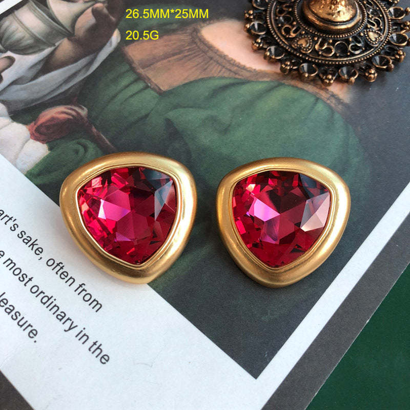 Minimalist Vintage Pendant Pear Cut Diamond Luxury 18k  Vermeil Gold Plated Necklace Earrings Jewelry Set | Mix Mix Style-Mix MIx Style