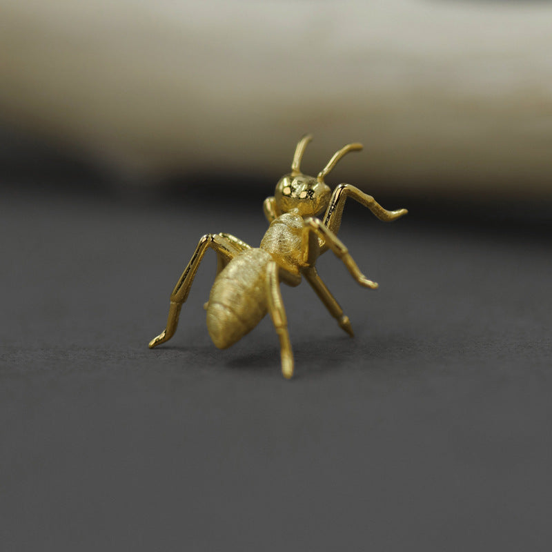 Original natural craftsman S925 sterling silver jewelry creative three-dimensional ant exquisite insect brooch for men and women wholesale-Mix MIx Style