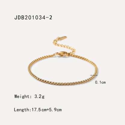 Classic Green Moissanite 18k Gold-plated Chain Bracelet | Mix Mix Style [Hot Seller]-Mix MIx Style