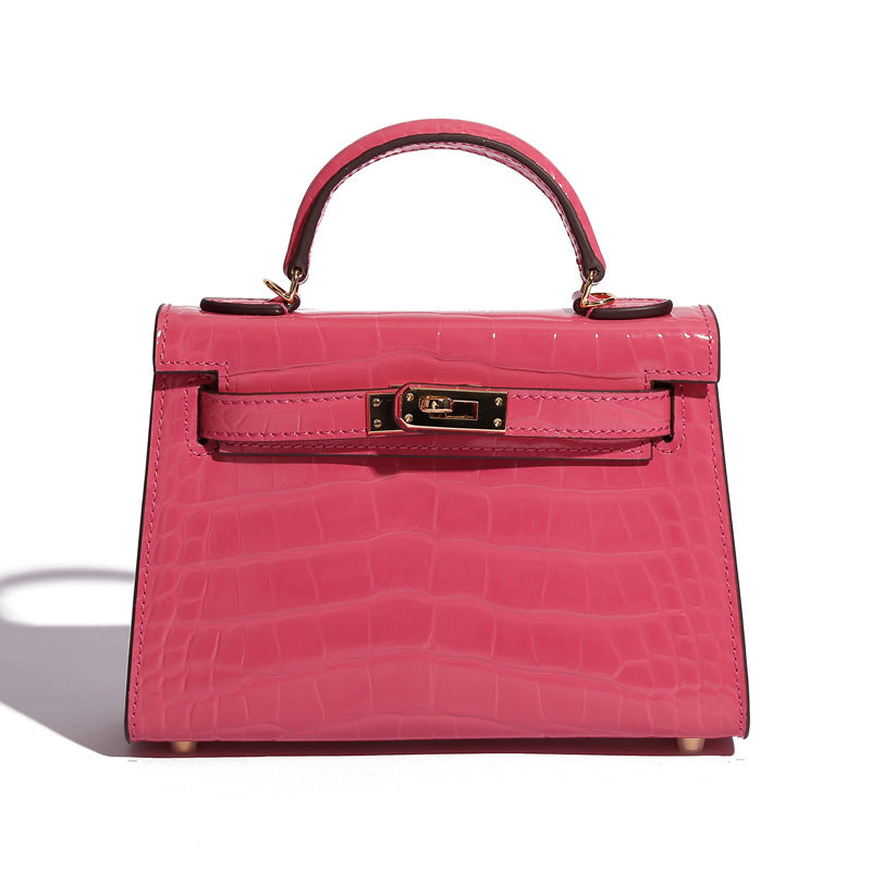 High-quality crocodile pattern Kelly bag second generation mini handbag  messenger Handbags | Mix Mix Style [Hot Seller]-Mix MIx Style