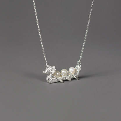 Vintage Golden Dragon Pendant Akoya Pearls Luxury 18k Gold Plated Necklace Jewelry | Mix Mix Style-Mix MIx Style