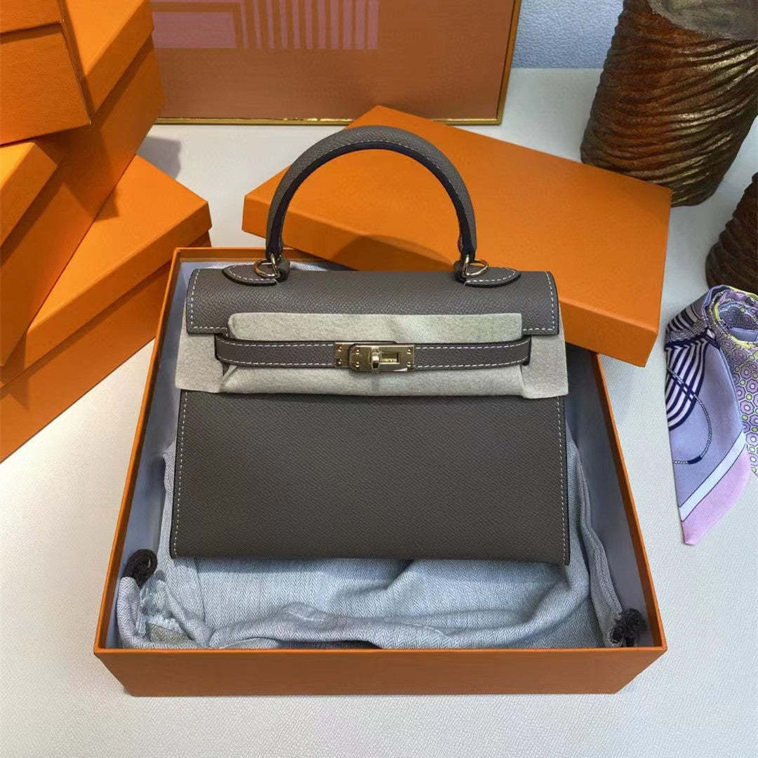 2021 Fashion Cowhide Women's Bag Crocodile Pattern Second Generation Palm Pattern Kelly Bag Women's Mini Bag Single Shoulder Crossbody Handbag-Mix MIx Style