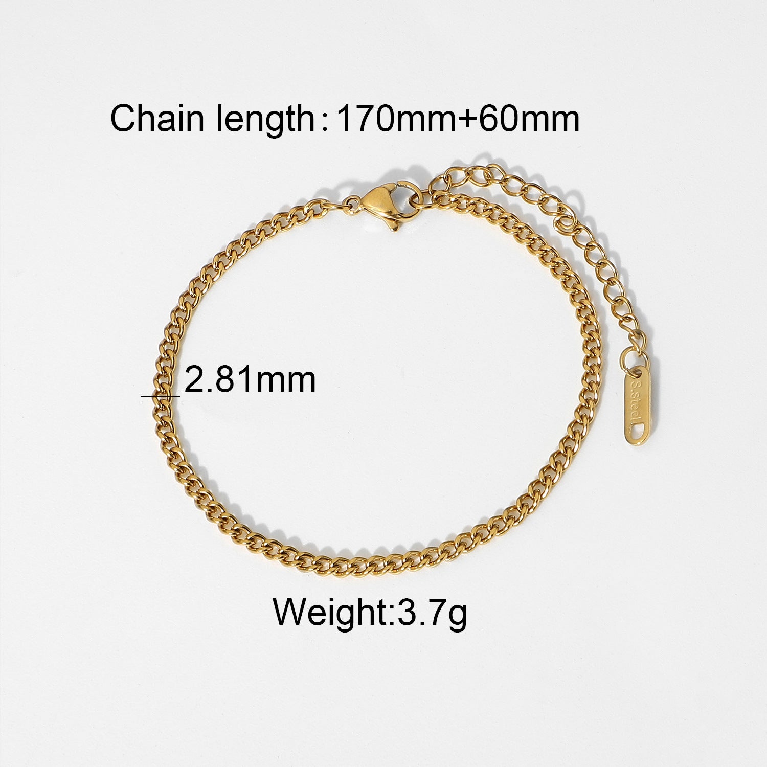Classic Green Moissanite 18k Gold-plated Chain Bracelet | Mix Mix Style [Hot Seller]-Mix MIx Style