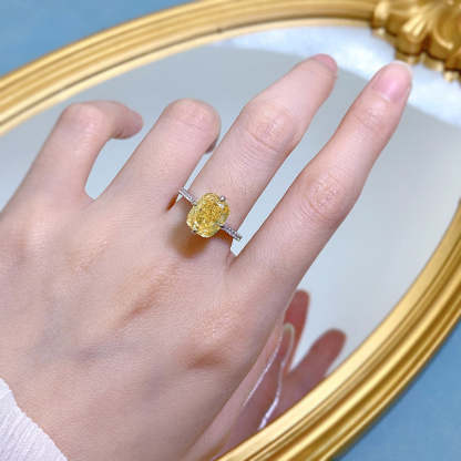 Mujing Jewelry 2023 New S925 3ct Silver Ring Women's 8*10 High Carbon Diamond Ice Flower Cut Fashion Simple Ring Ring-Mix MIx Style