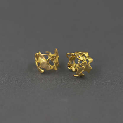 Looking for original late autumn sterling silver ginkgo leaf ear cuff niche design French pierced earrings-Mix MIx Style