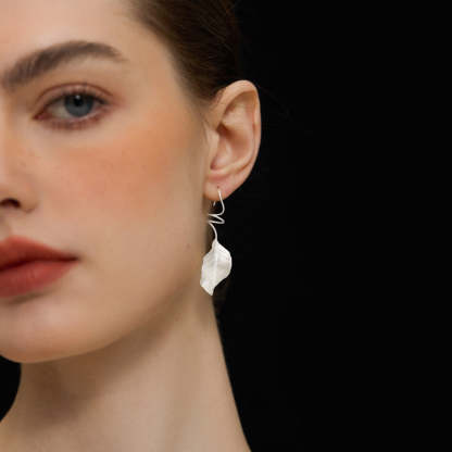 Design autumn leaves S925 sterling silver French style romantic elegant temperament high-end leaf earrings-Mix MIx Style