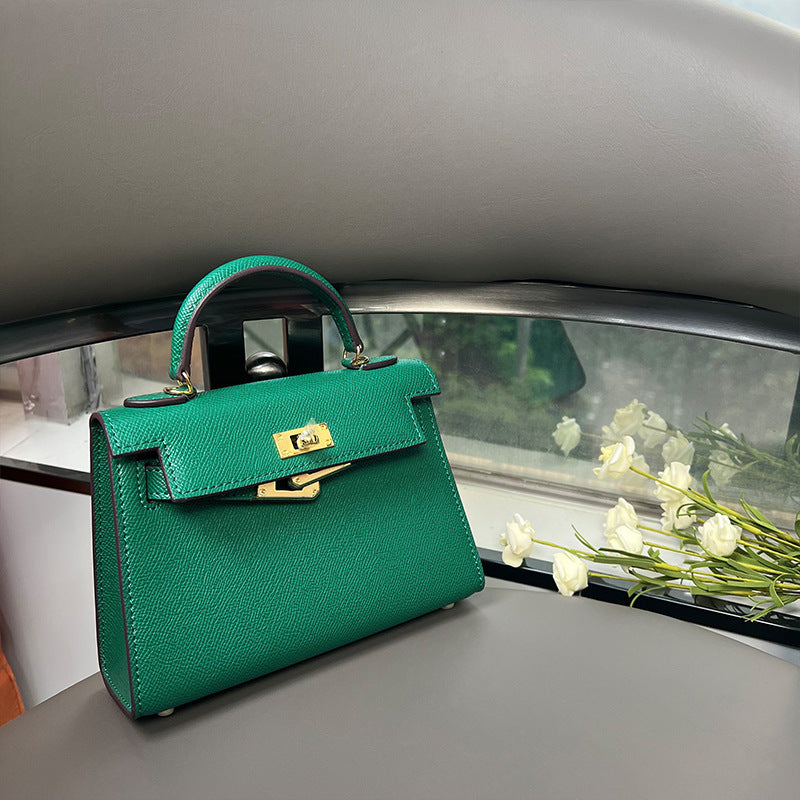 The second generation of Kelly bag women's mini leather bag  handbag high-quality messenger bag | Mix Mix Style [Hot Seller]-Mix MIx Style