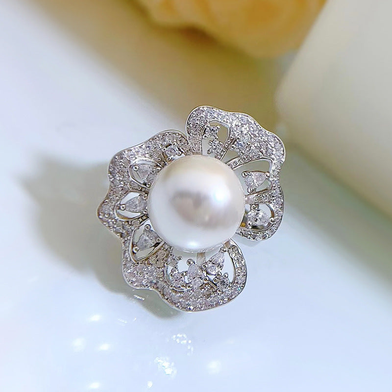 Akoya Pearls Diamond Ring Handmade Vintage Jewelry Mix Mix Style [Hot Seller]-Mix MIx Style