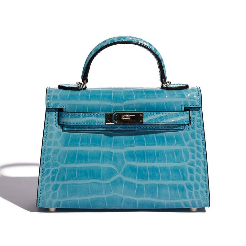 High-quality crocodile pattern Kelly bag second generation mini handbag  messenger Handbags | Mix Mix Style [Hot Seller]-Mix MIx Style