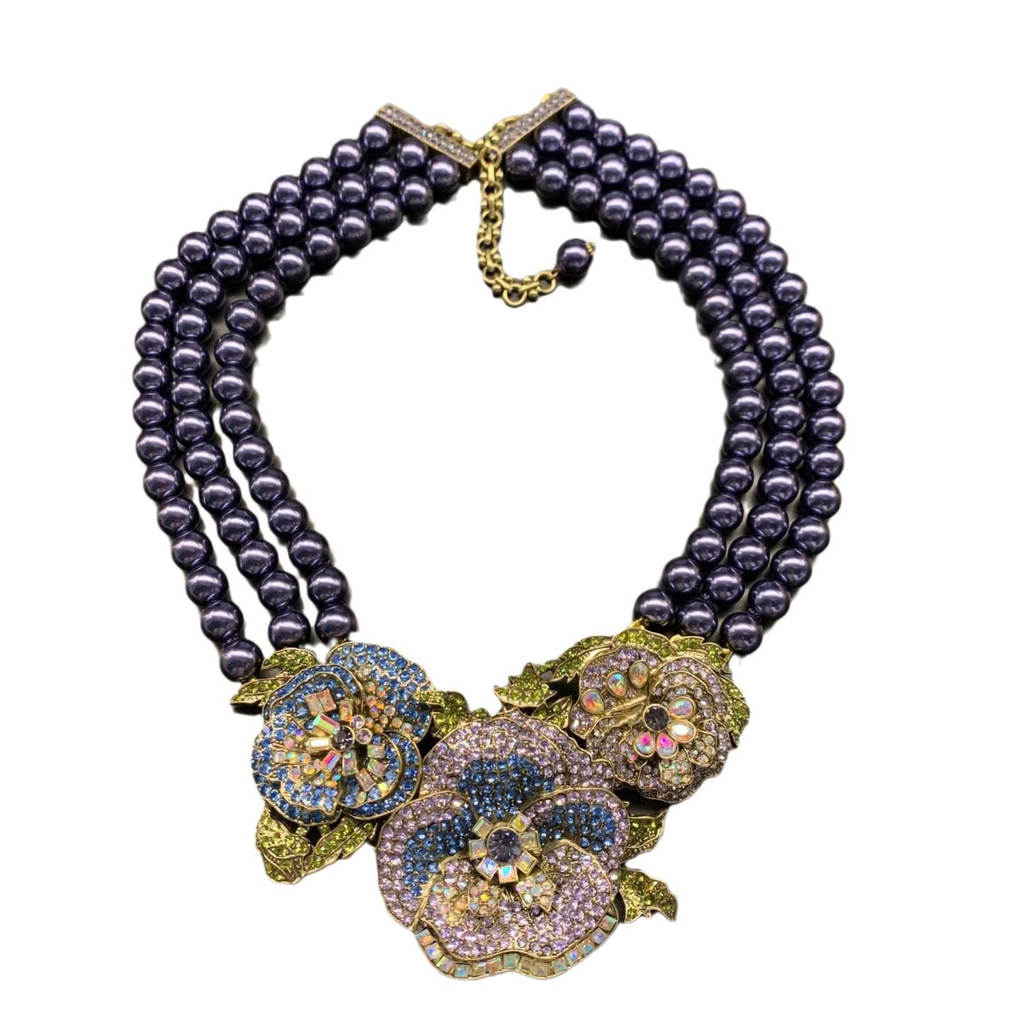 Flower Diamonds Earring Set Necklace Vintage Jewelry | Mix Mix Style [Hot Seller]-Mix MIx Style