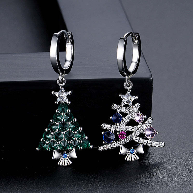Chrismas Tree Colorful Trendy Timeless Moissanite Diamonds 18k White G