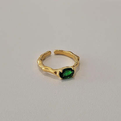 18k Gold Plated and Silver Diamond Irregular Opening Knuckle Ring | Mix Mix Style [Hot Seller]-Mix MIx Style