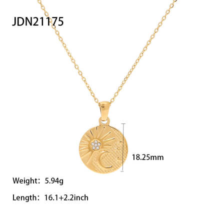 Vintage Necklace Retro Pendants 18k Gold Plated Chain Necklace | Mix Mix Style [Hot Seller]-Mix MIx Style