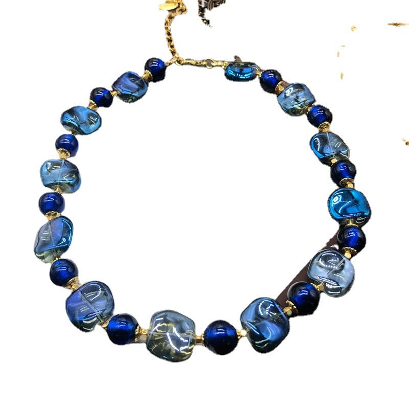 Vintage Jewelry Blue Enchantress Necklace And Earrings Set | Mix Mix Style [Hot Seller]-Mix MIx Style