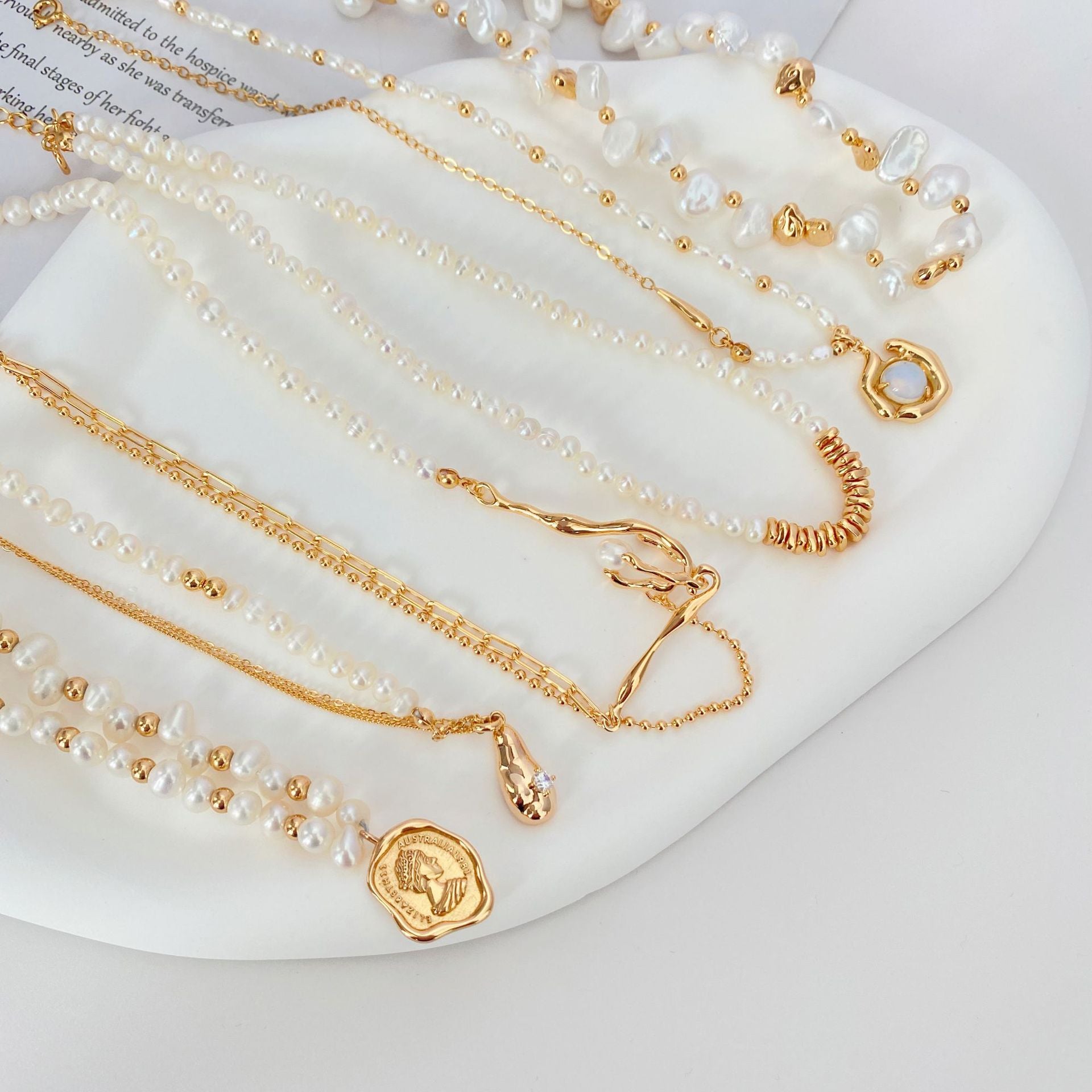 Akoya Pearl sterling silver necklace 925 silver women's necklace Vintage | Mix Mix Style [Hot Seller]-Mix MIx Style