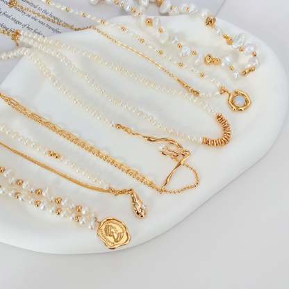 Akoya Pearl sterling silver necklace 925 silver women's necklace Vintage | Mix Mix Style [Hot Seller]-Mix MIx Style