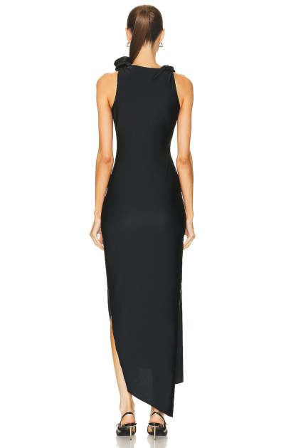Blush Pink Cutout Latex Split Maxi Dress | Mix Mix Style [Hot Seller]-Mix MIx Style