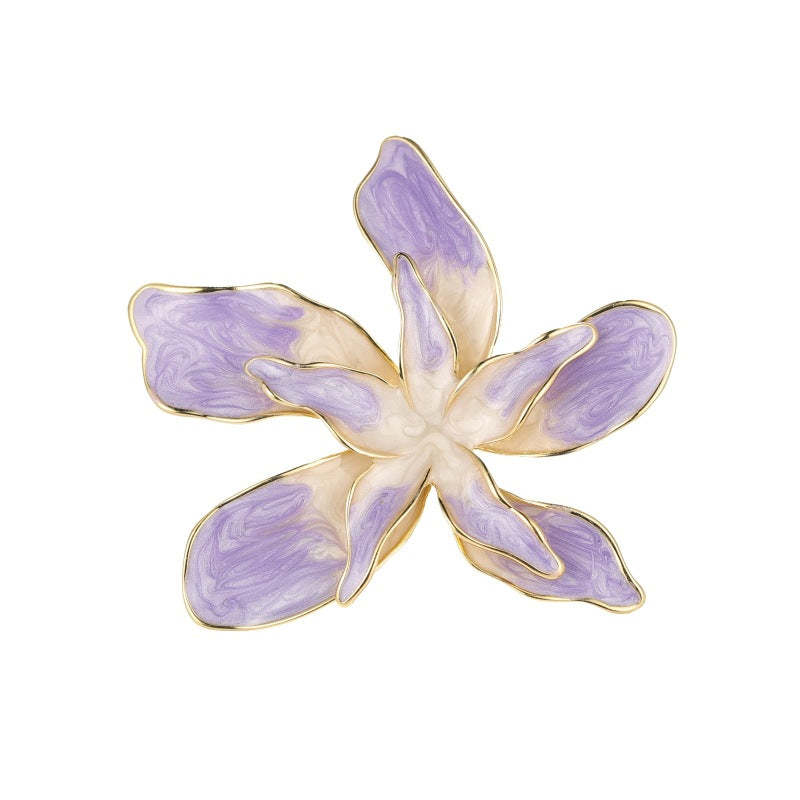 Xiliang Concubine Fashion Small Fresh Bauhinia Brooch Oil Painting Orchid Pin Shirt T-shirt Accessories Corsage-Mix MIx Style