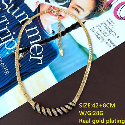 Golden Vintage Retro Pendant Akoya Pearls & Diamonds Luxury 18k Vermeil Gold Plated Necklace Jewelry | Mix Mix Style-Mix MIx Style