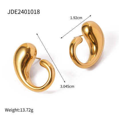 Water Drop Shaped Embellished White Moissanite Diamonds Luxury 18k Vermeil/White Gold Plated Drop Earrings | Mix Mix Style-Mix MIx Style