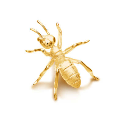 Original natural craftsman S925 sterling silver jewelry creative three-dimensional ant exquisite insect brooch for men and women wholesale-Mix MIx Style