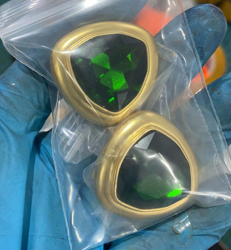 Minimalist Vintage Pendant Pear Cut Diamond Luxury 18k  Vermeil Gold Plated Necklace Earrings Jewelry Set | Mix Mix Style-Mix MIx Style