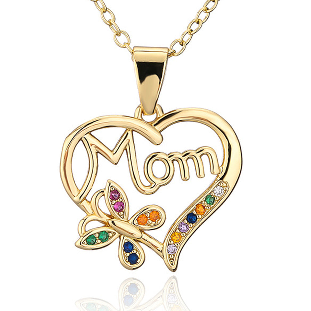 Mother Gift Various Styles Vintage Heart Pendant Diamonds Luxury 18k Vermeil Gold Plated Necklace Jewelry | Mix Mix Style-Mix MIx Style
