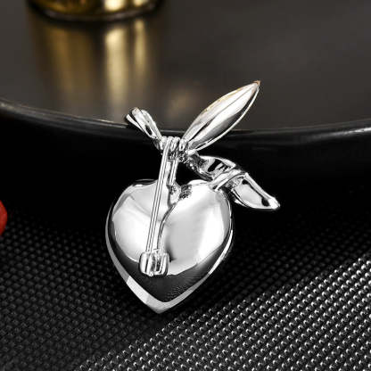 INS new sweet pure cute love Austrian crystal cherry elegant exquisite brooch coat accessories female-Mix MIx Style