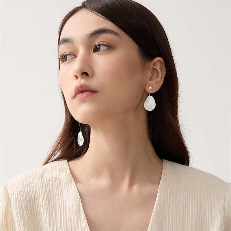 Looking for original Dancing with You sterling silver female niche design high-end French light luxury asymmetrical AB earrings-Mix MIx Style
