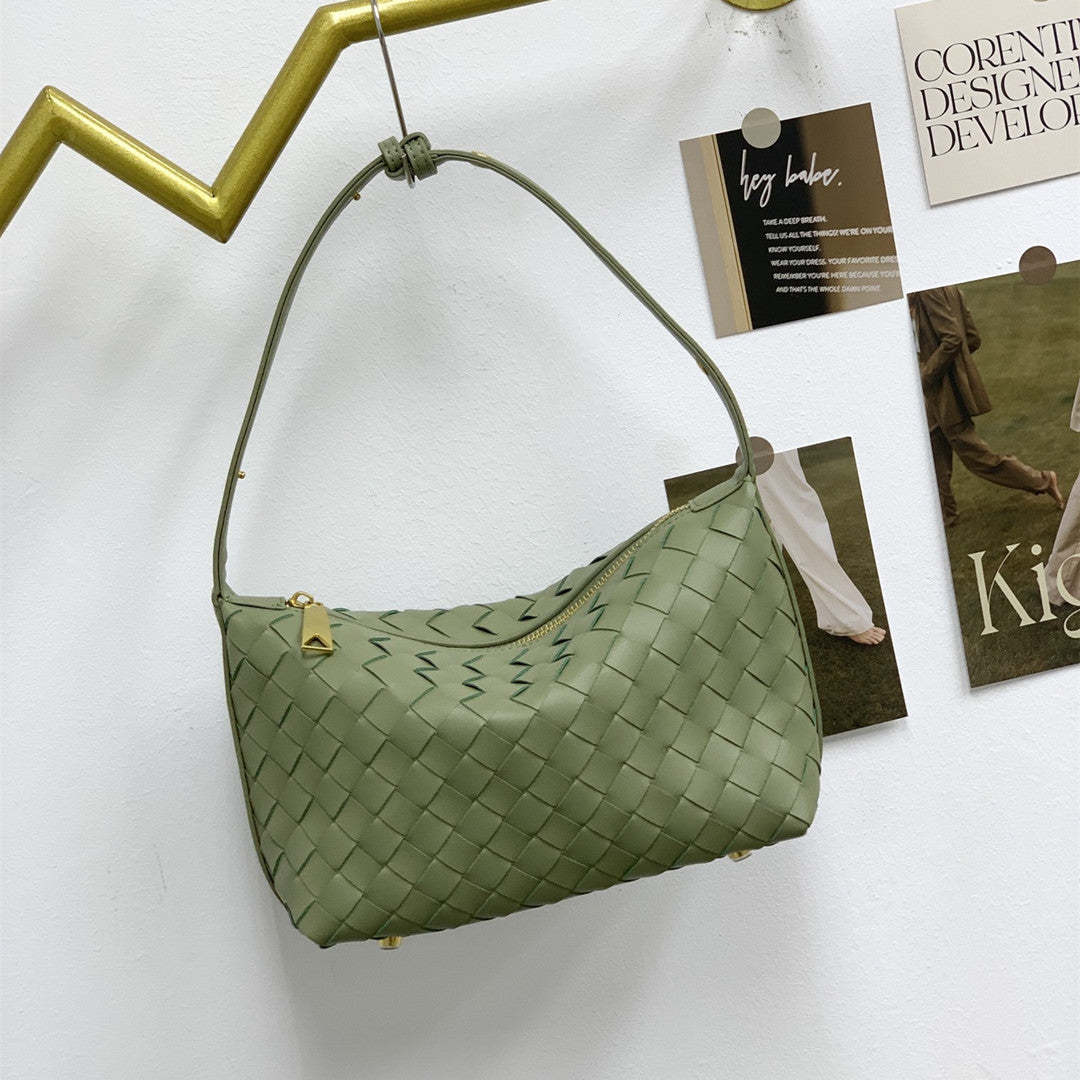 Factory direct sale mini Wallace shoulder backpack lunch bag underarm bag hand-held woven lunch box bag handbag-Mix MIx Style