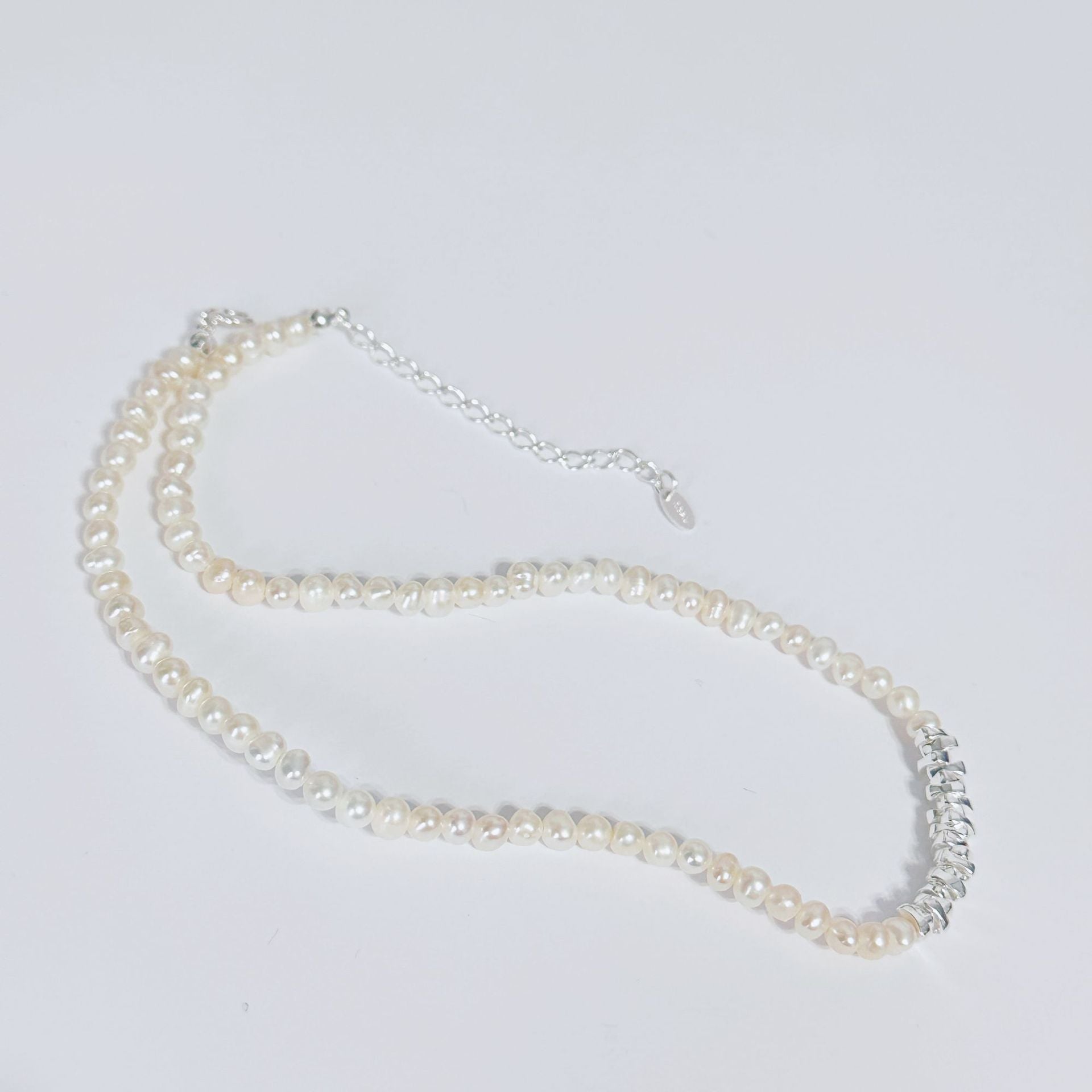 Akoya Pearl sterling silver necklace 925 silver women's necklace Vintage | Mix Mix Style [Hot Seller]-Mix MIx Style